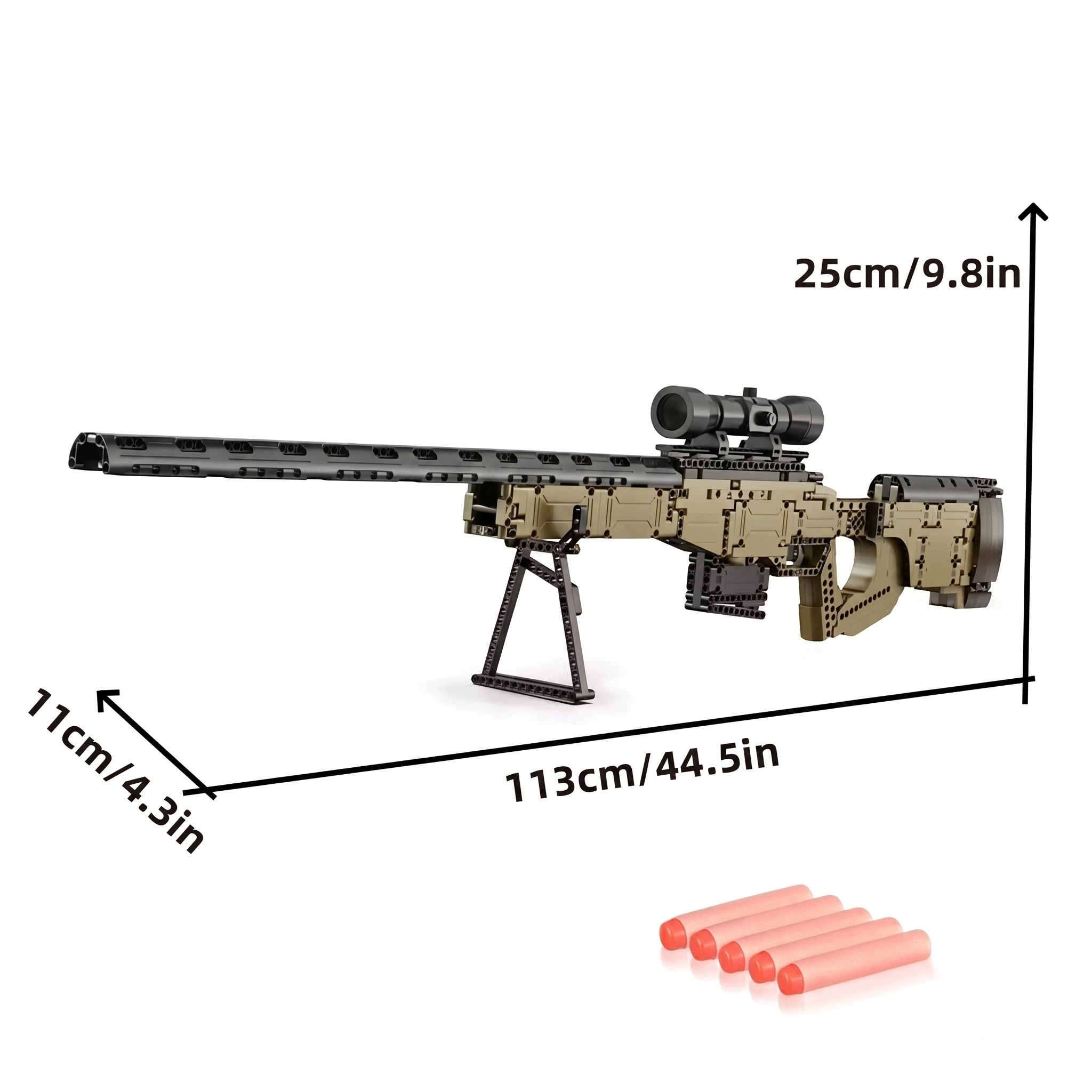 Brick-Built AWM Sniper Rifle (978 Pcs)