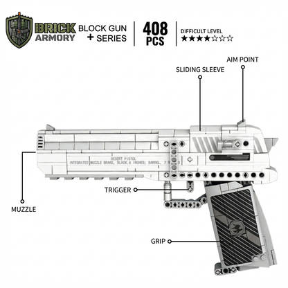 Brick-Built Desert Eagle Pistol (408 Pcs)